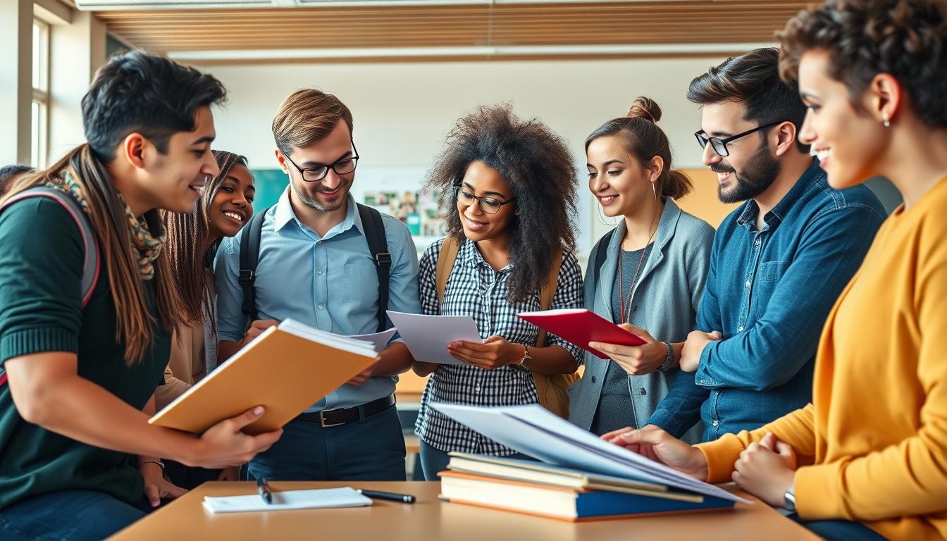 Student preparing for exams with study materials